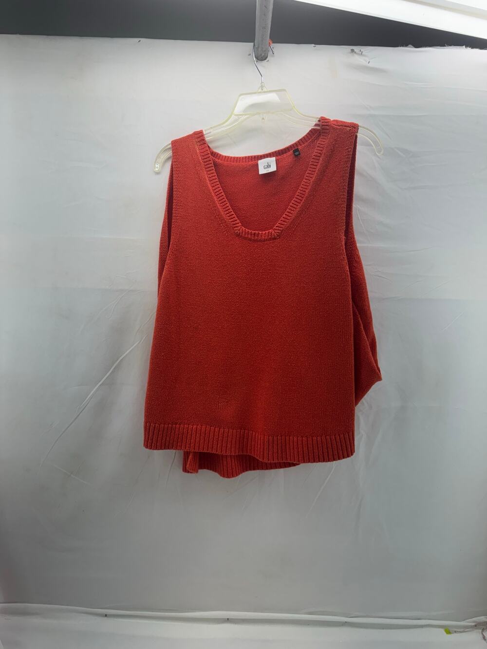 Cabi SM vintage unique orange V-neck sweater